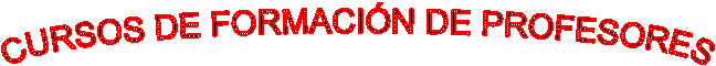 CURSOS DE FORMACI�N DE PROFESORES