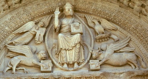 Pantocrator con tetramorfos
