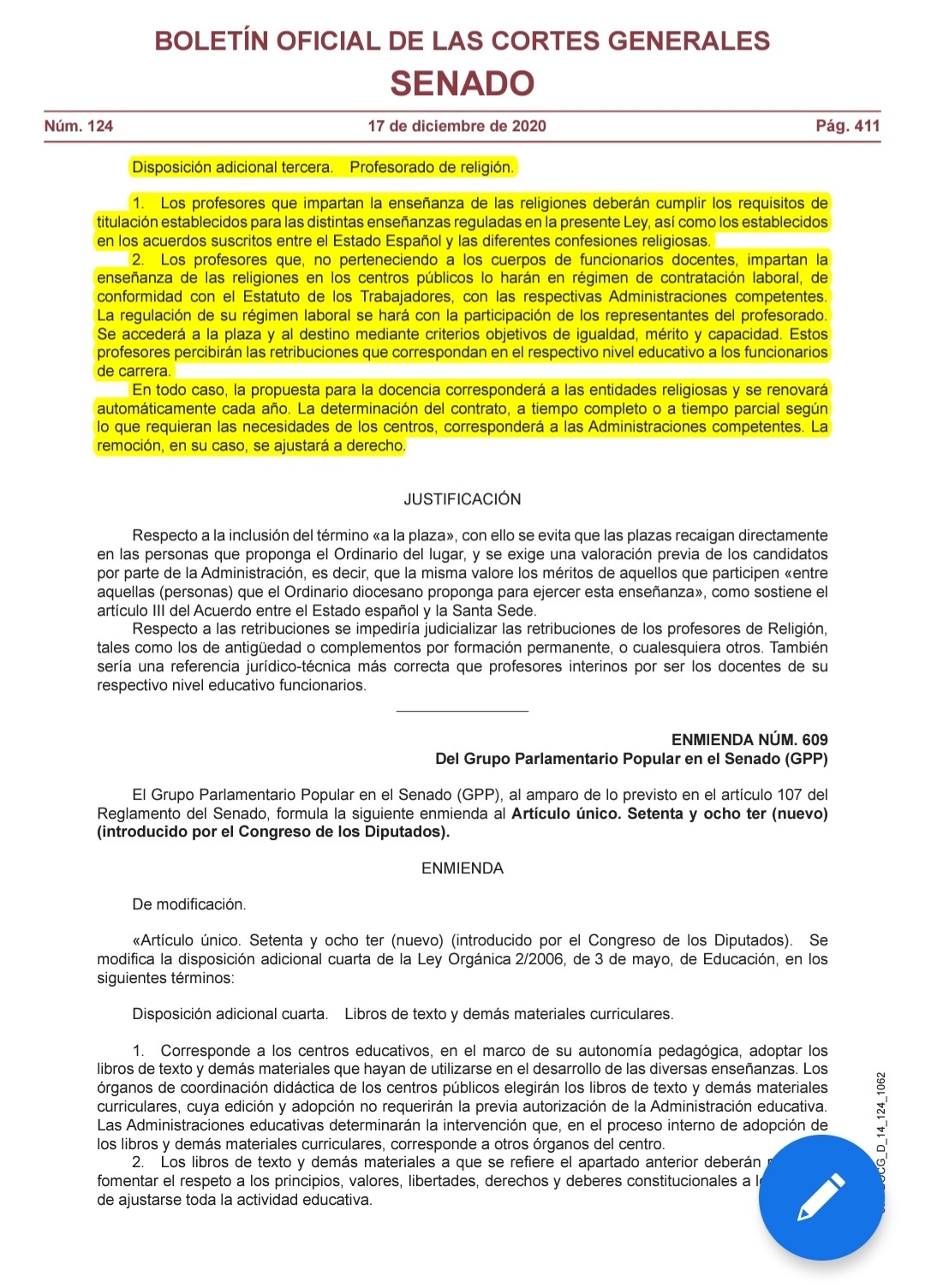 boletin senado 2