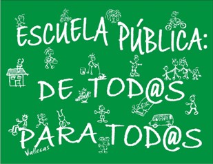 CAARTEL DE ESCUELA PBLICA DE TOD@S PARA TOD@S